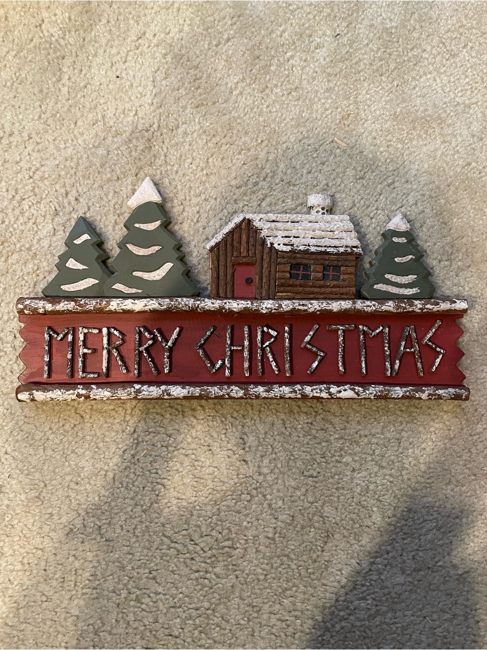 Wooden Christmas wall hanging
